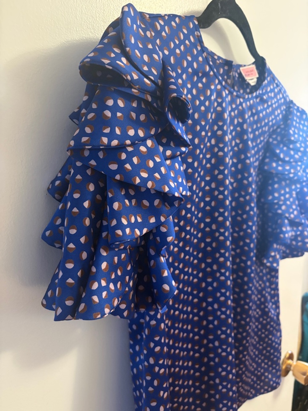 Kate Spade New York Geo Dot satin blouse size small - Picture 7 of 8